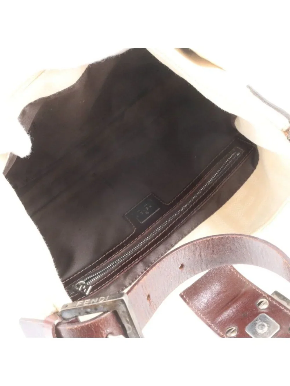 Fendi Zucca Mamma Bucket FF Leather Shoulder Bag